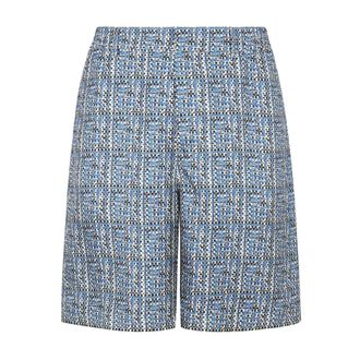 Fendi Casual Shorts, male, Blue, Size: M Printed Silk Shorts