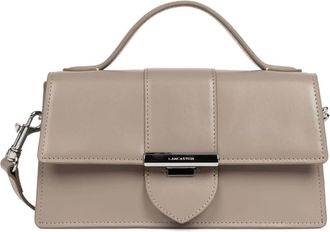 Lancaster Flap Handtas met Metalen Sluiting - Dames - Handtassen - Grijs - ONE Size - Leer - Tassen