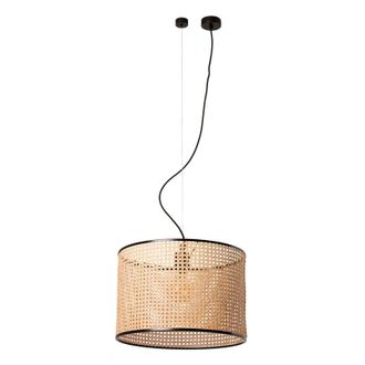 Faro Barcelona Mambo L&aacute;mpara Colgante Negra/rat&aacute;n &Oslash;450 64314-49