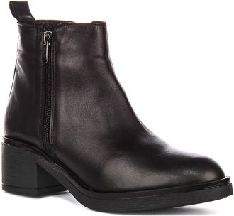 Justinreess England Hallie Womens Double Sided Zip Fashion Boot Heeled Ankle Boots (Black, UK 4)