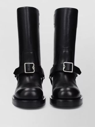 Burberry leather mid-calf boots