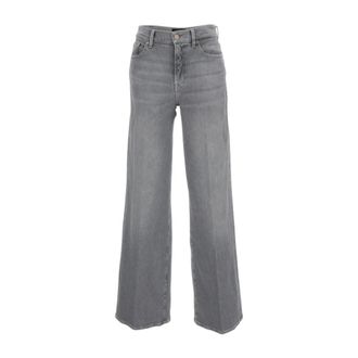 7 For All Mankind Jeans, Dames, Grijs, W28, Wide Jeans