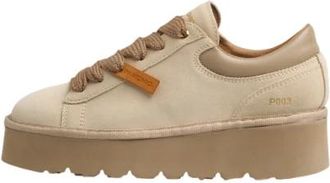 Panchic Leather Sneakers - Dames - Sneakers - Beige - 36 EU - Leer - Schoenen
