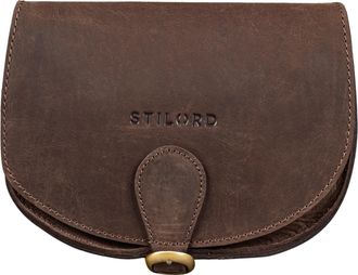 STILORD Helena Small Handbag Leather Ladies Brown Elegant Shoulder Bag Women Small Crossbody Bag Classic Vintage Tote Bag in Genuine Leahter, Colour:veleta - 