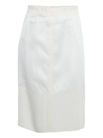 Celine pleated midi skirt - White