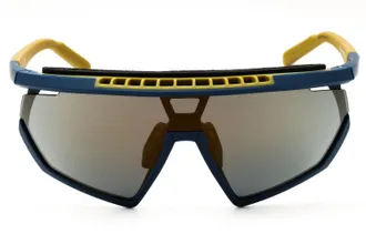 adidas SP0029H Shield Brown Mirror Sunglasses - Navy