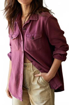 Outerknown Womens Chroma Blanket Shirt In Plum