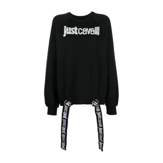 Just Cavalli Sweatshirts, female, Black, XS, Black Sweatshirts for Women Aw23