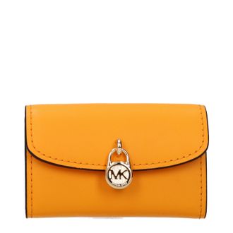 Michael Kors Lyra Damens Orangefarbene Lederbrieftasche