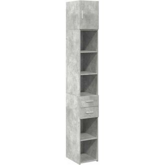 vidaXL Mobile Sottile Grigio Cemento 30x42,5x225 cm in Truciolato - Vidaxl