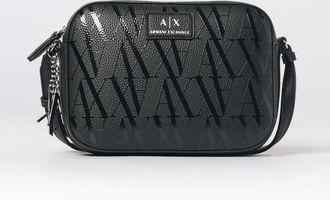 A|X Armani Exchange Borsa in pelle sintetica a grana con monogram stampato