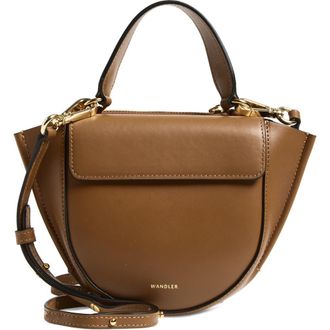 Wandler Hortensia Leather Top Handle Bag in Saddle 1732 at Nordstrom