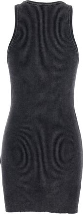 Diesel Womens Dress Black Ribbed Cotton