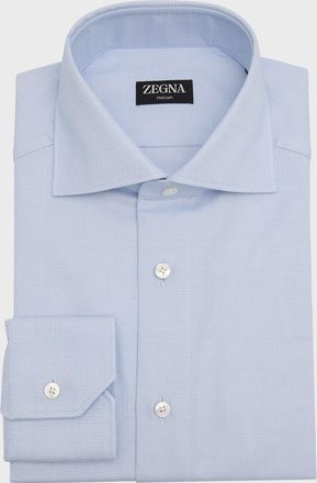 Ermenegildo Zegna Mens Trecapi Cotton Dress Shirt