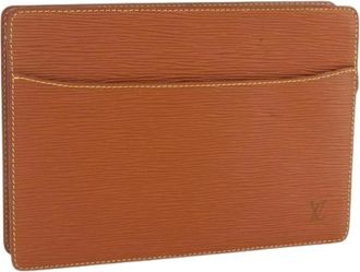 Louis Vuitton Pre-owned Clutches, female, Brown, Size: ONE SIZE Pre-owned Leather Clutch