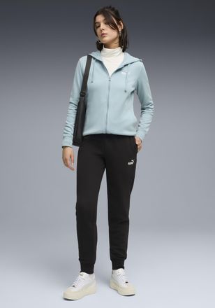 Puma Trainingsanzug PUMA HOODED SWEAT SUIT TR CL, Damen, Gr. XL, seafoam, Sweatware, Obermaterial: 68% Baumwolle, 32% Polyester, unifarben, regular fit, Sp