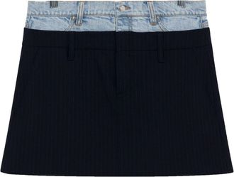 SIMKHAI Rilee mini skirt - women - Polyester/Viscose/Elastane/Organic Cotton/Recycled Elastane/Polyester - 2 - Blue