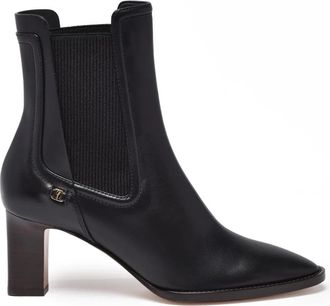 Ferragamo Black Leather Toren Boots