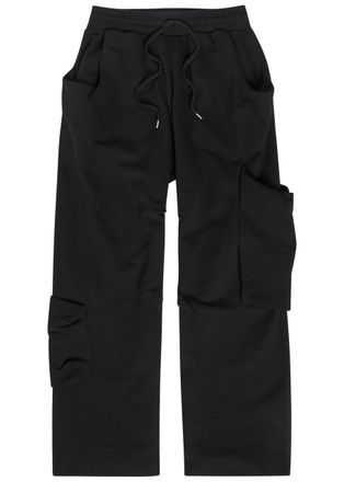 Vivienne Westwood Achilles Draped Stretch-cotton Cargo Sweatpants - Black - XL