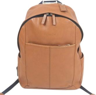 Coach Pre-owned Backpacks, male, Brown, Size: ONE SIZE Pre-owned Leather backpacks