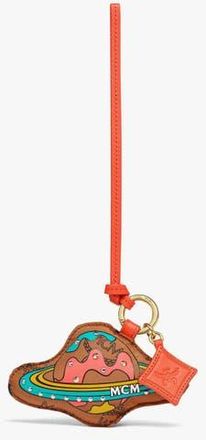 MCM Aren Planet Charm in Monogram Recycled Nylon in Multi at Nordstrom