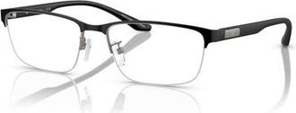 Emporio Armani 57mm Rectangle optical glasses in Black at Nordstrom