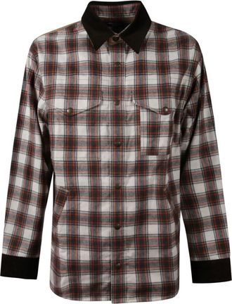Junya Watanabe Shirts Multicolor - Heren - Casual Overhemden - Veelkleurig - L - Katoen - Overhemden