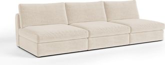 Sia Home Sof&aacute; modular 4-5 plazas tejido tramado tacto suave beige