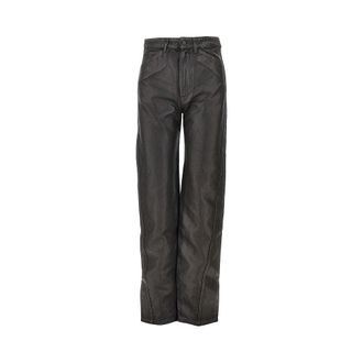 Christophe Lemaire Coated denim Twisted pants Woman 36