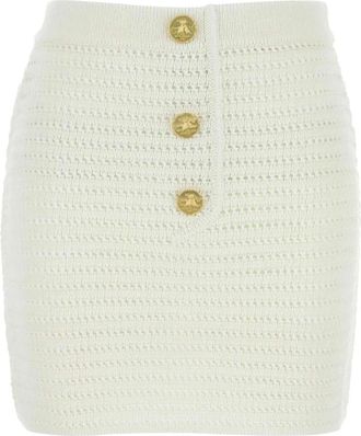 Le Kasha Crochet Mini Rok - Dames - Korte rokken - Wit - S - Rokken