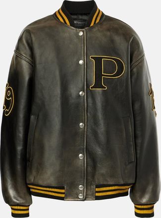 Prada Leather varsity jacket