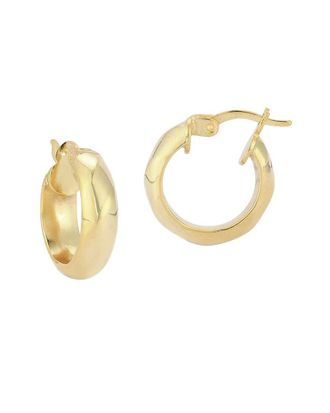 Chloe and Madison Chloe And Madison 14K Over Silver Reflective Small Hoops