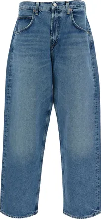 A Gold E Baggy Mid-Rise Jeans with Vintage-Inspired Design