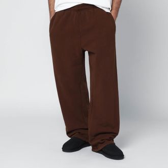 Entire studios Dark brown cotton joggers