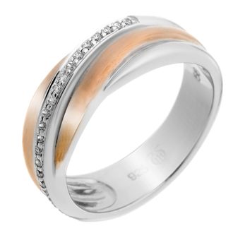 Orphelia Dames 925 Sterling Zilveren Ring - Zilver/Roze ZR-7118