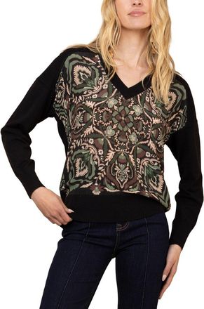 Hale Bob Hale Bob V Neck Stormi Silk Sweater