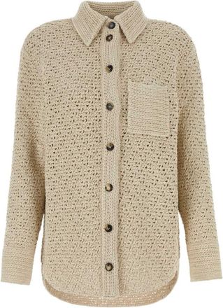 Bottega Veneta Beige Crochet Shirt