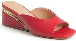 New York & Company Malany Wedge Slide Sandal in Red at Nordstrom Rack, Size 8.5