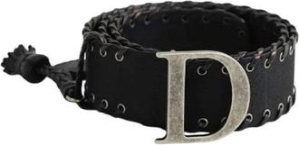 Dior Pre-owned Belts, female, Black, Size: ONE SIZE Pre-owned Fabric Belt