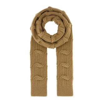 Stella McCartney Stella McCartney, Winter Scarves, female, Brown, Size: ONE SIZE Falabella Cable-Knit Scarf