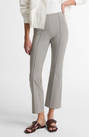 Vince Niki Mid Rise Crop Gingham Pants in Tapenade Gingham at Nordstrom, Size Xx-Small