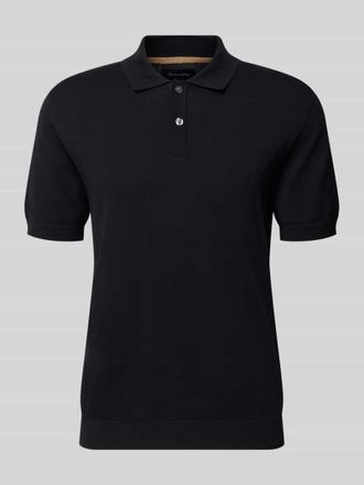 Christian Berg Regular Fit Poloshirt in Strick-Optik Modell Josh in Black, Gr&ouml;&szlig;e 3XL