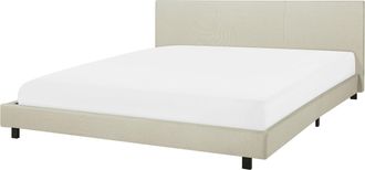 Beliani Cama De Agua Moderna Con Colch&oacute;n De Tela Beige 180 X 200 Cm Albi
