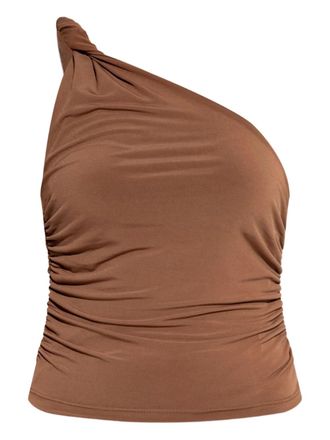 Gestuz Maily top - women - Elastane/Recycled Polyester - S - Brown