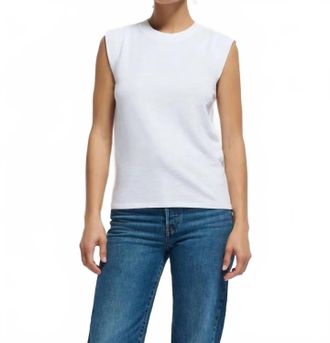 Nation Ltd Patti Muscle Tank Top In Optic White