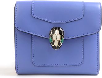 Bulgari Purple Leather Wallet (Bi-Fold) (Pre-Owned)