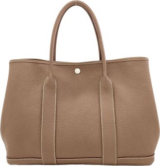 Herm&egrave;s Etoupe Gray Negonda Leather Tote Bag (Pre-Owned)