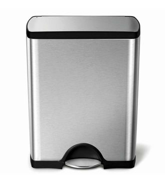 Simplehuman Cubos De Basura - Papelera 50 L, Acero Inoxidable Cw1816