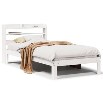 Berkfield Home Bed Frame with Headboard without Mattress White 90x200 cm