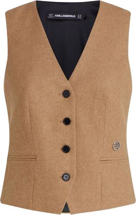 Karl Lagerfeld Gilet con bottoni - Marrone